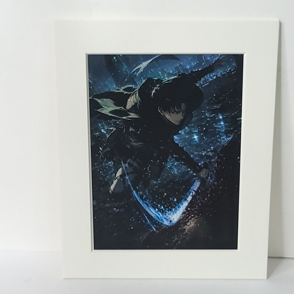 Levi City Attack On Titan Still Shot Card Anime Wall Art Oversized Board A4